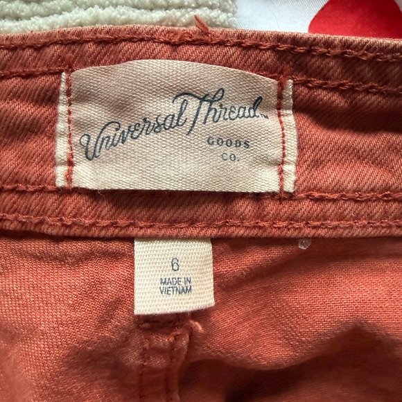 Red Wide leg high waist Pants - Picture 5 of 7